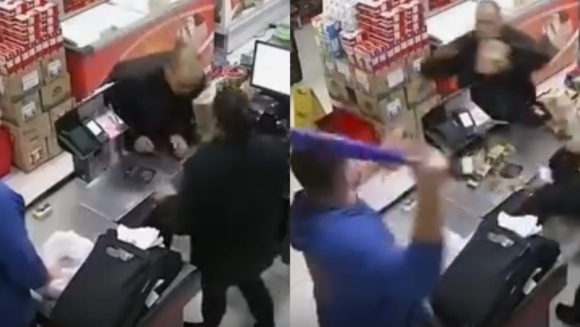 “Aqui não, vagabundo!”: atendente bota assaltante pra correr em SC; VEJA VÍDEO