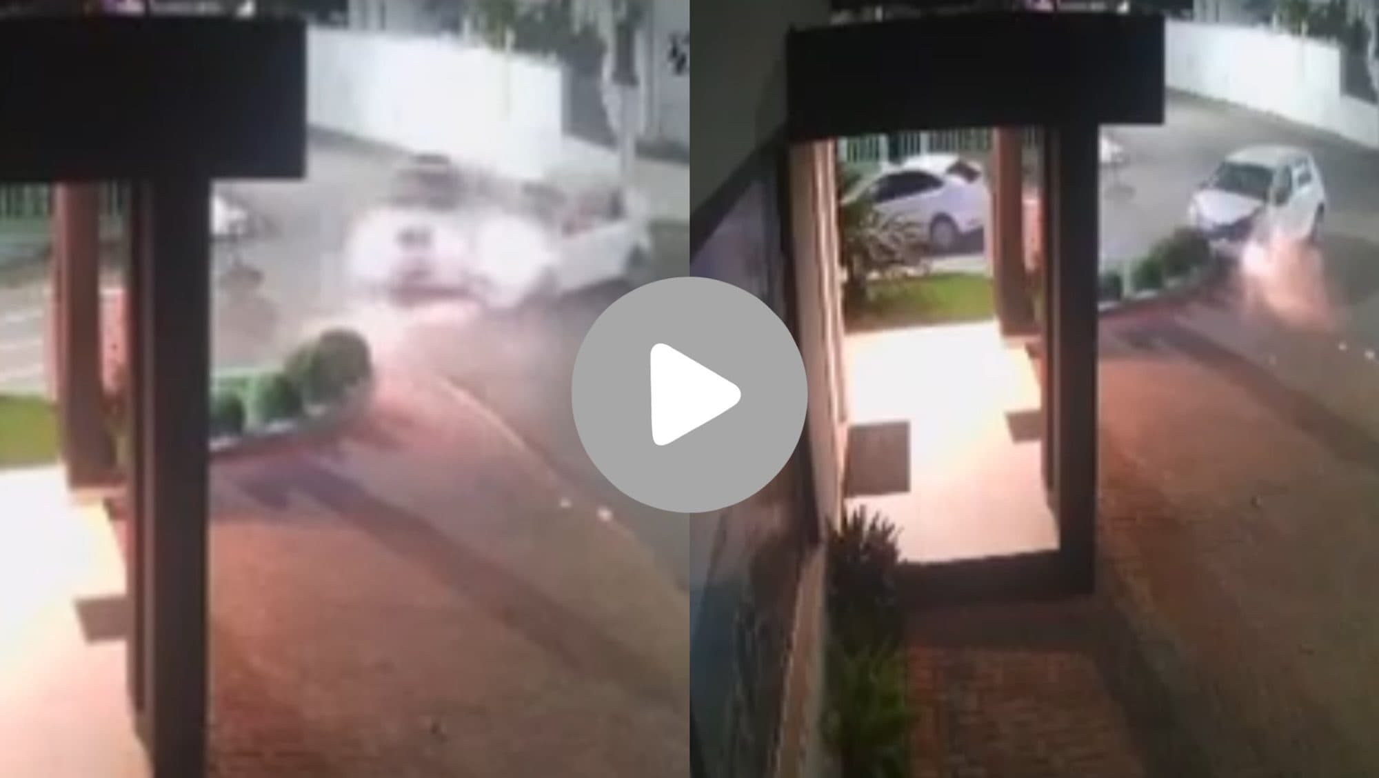 Câmera flagra “porradaço” na madrugada em cruzamento de São João Batista