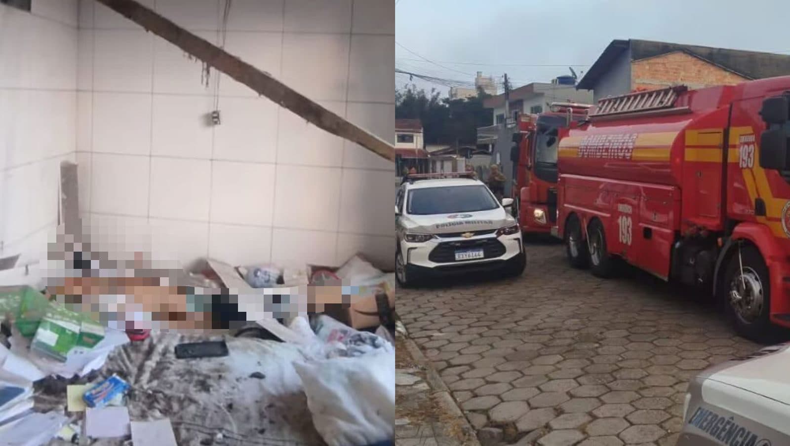 Homem é encontrado morto dentro de quarto após explosão em Itajaí