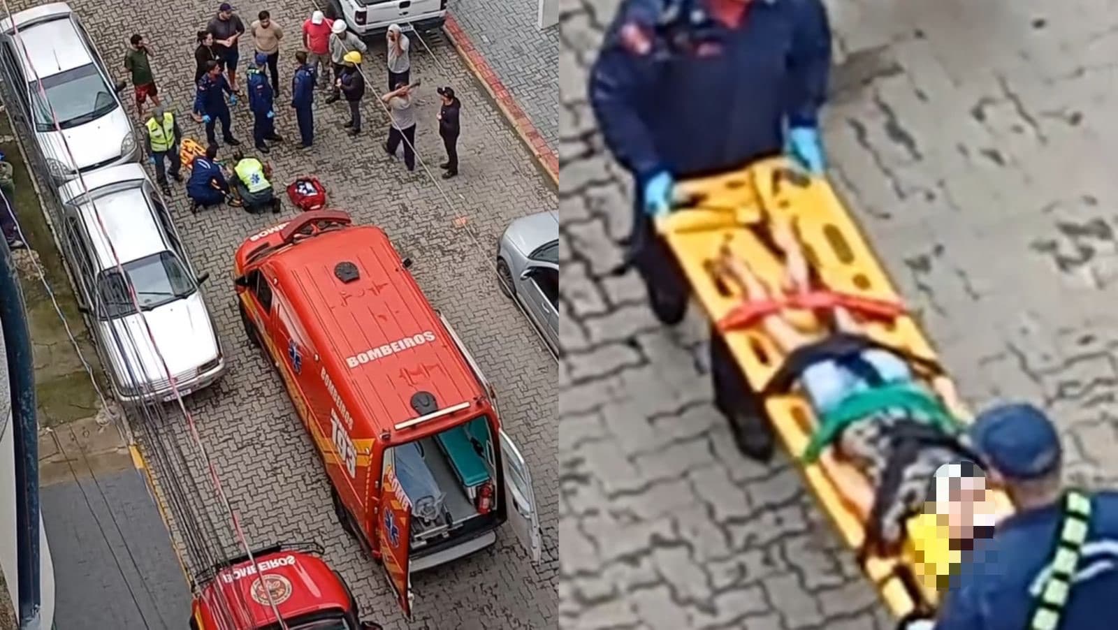 Menino de 8 anos é atropelado por caminhão e mobiliza bombeiros em Itapema