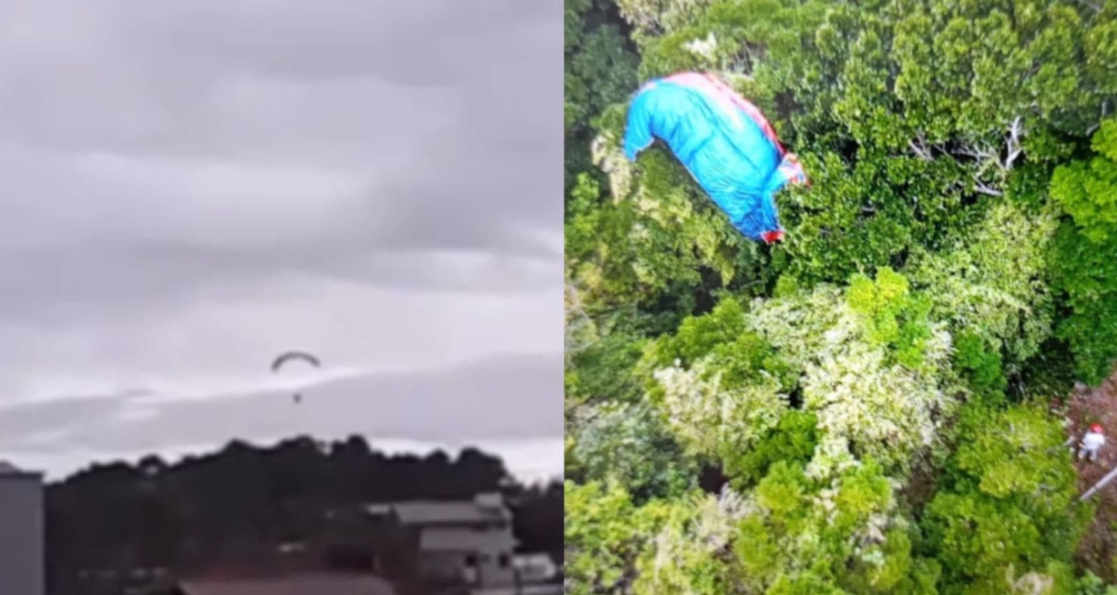 Parapente cai em área de mata e mobiliza bombeiros em Penha