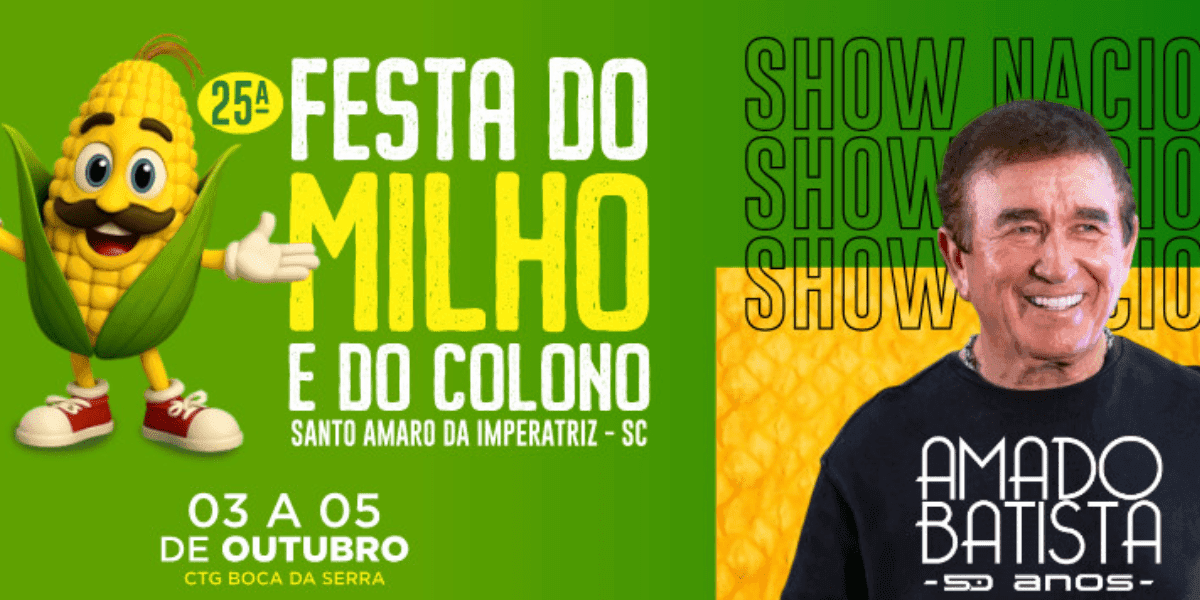 Santo Amaro da Imperatriz se prepara para a 25ª Festa do Milho e do Colono com shows e tradição