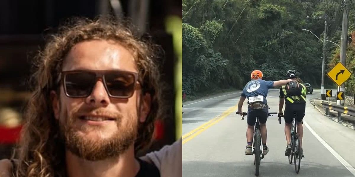 “Nada me limita” ciclista cego cria método e desafia morro da Lagoa em Florianópolis
