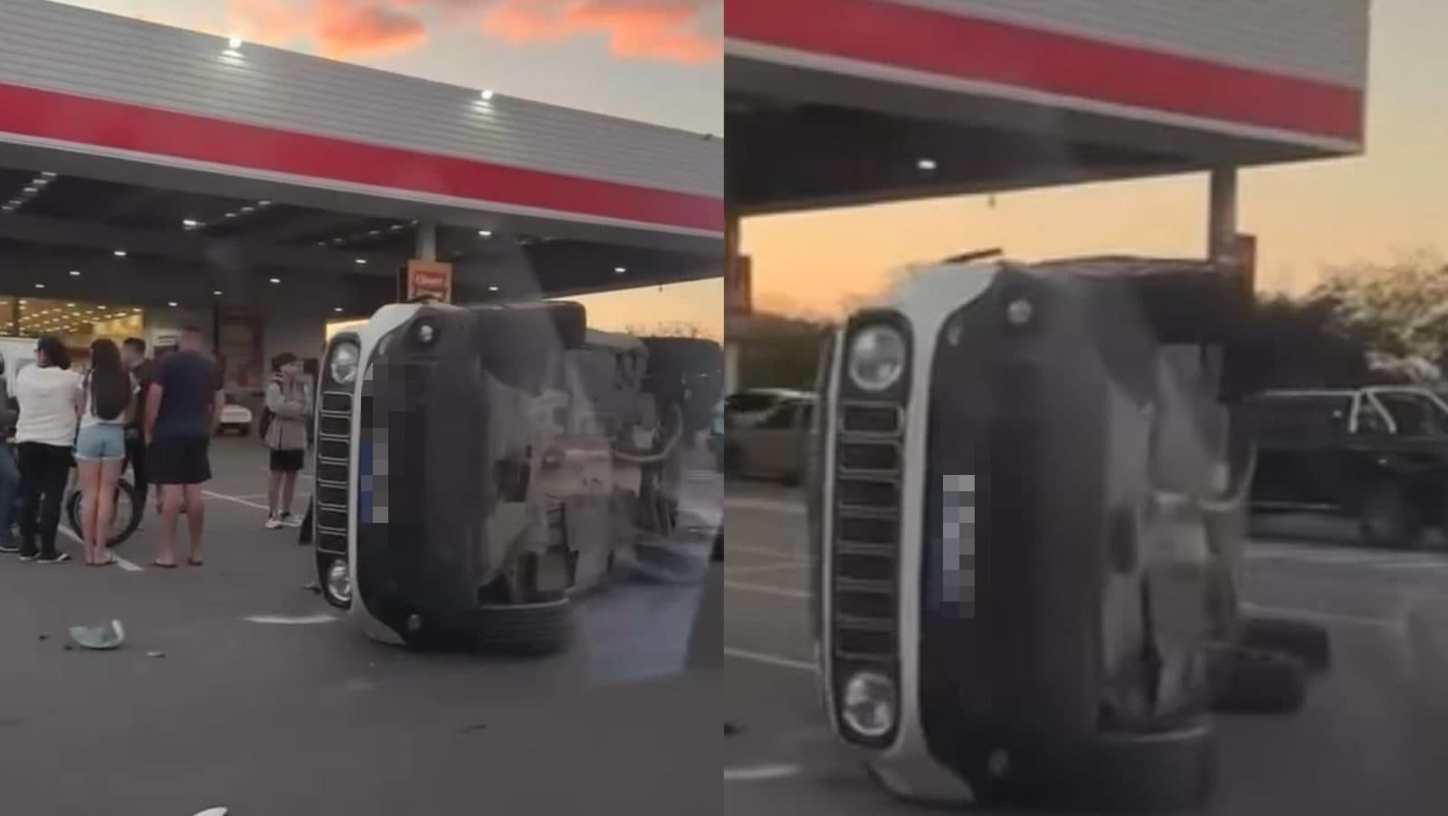 Manobra no estacionamento de atacadista tem desfecho inesperado em Governador Celso Ramos