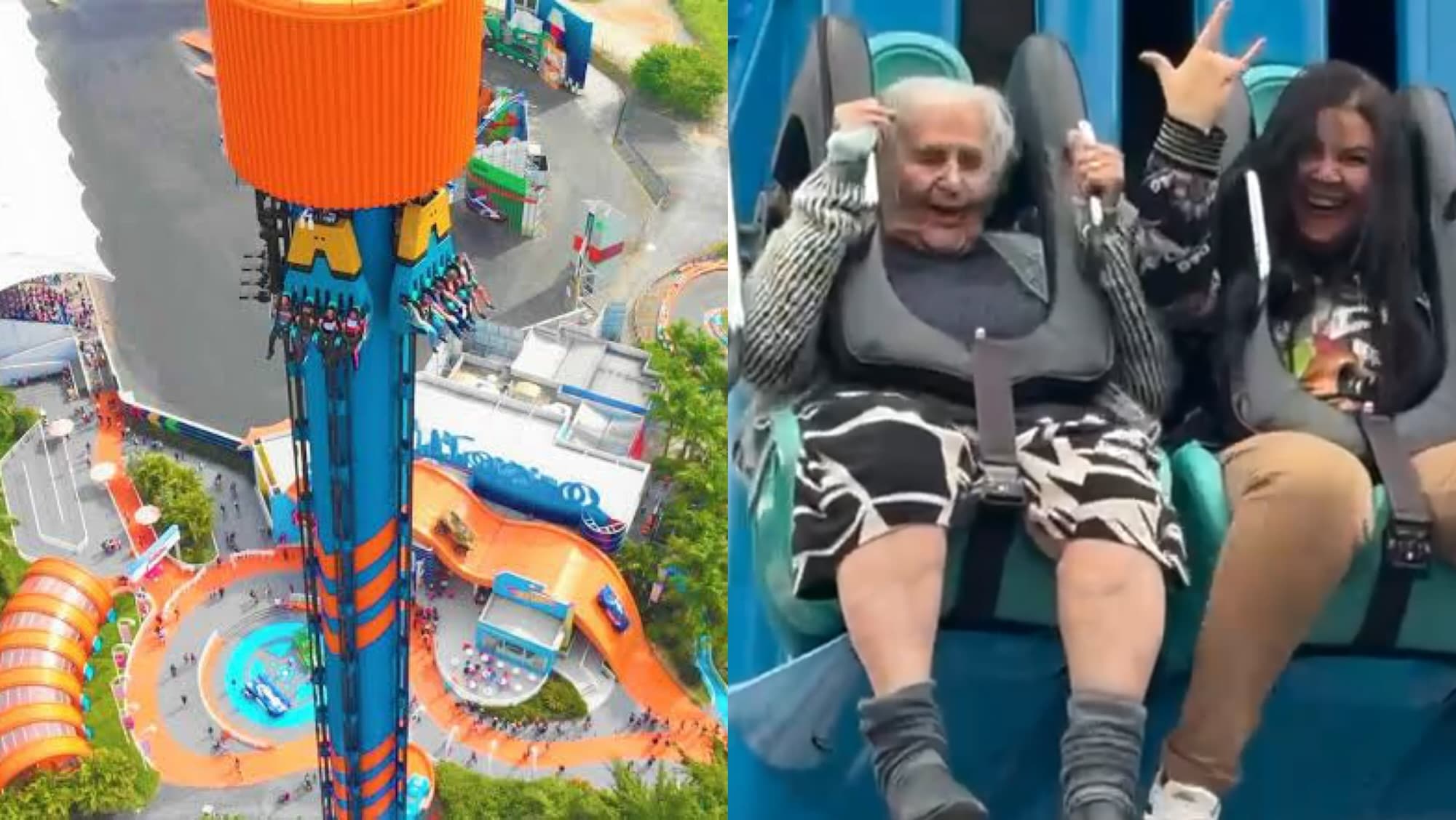 “Coragem sem idade”: Vovó de 88 anos encara Big Tower e “para” o Beto Carrero World