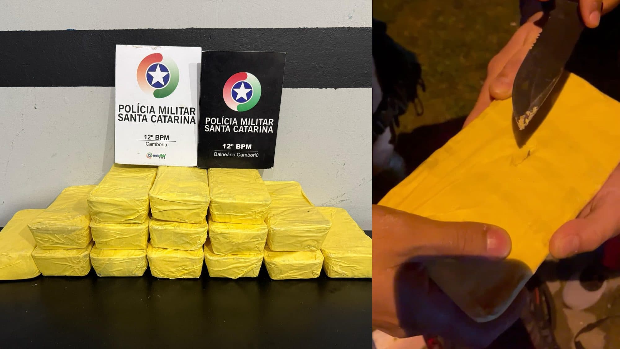 Polícia apreende 15 kg de crack e causa prejuízo ao tráfico em Camboriú