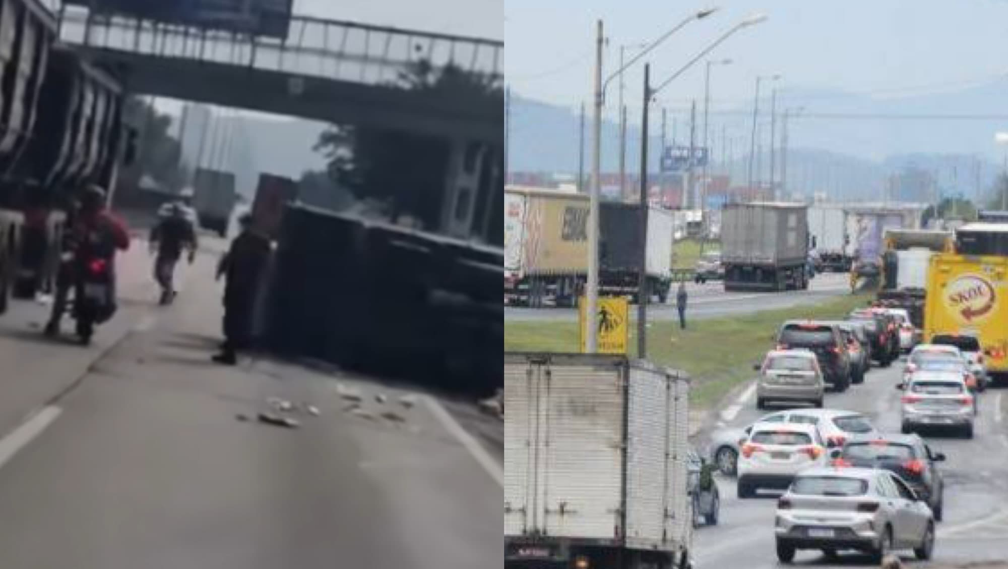 Acidentes deixam trânsito caótico nesta sexta-feira na BR-101 em SC