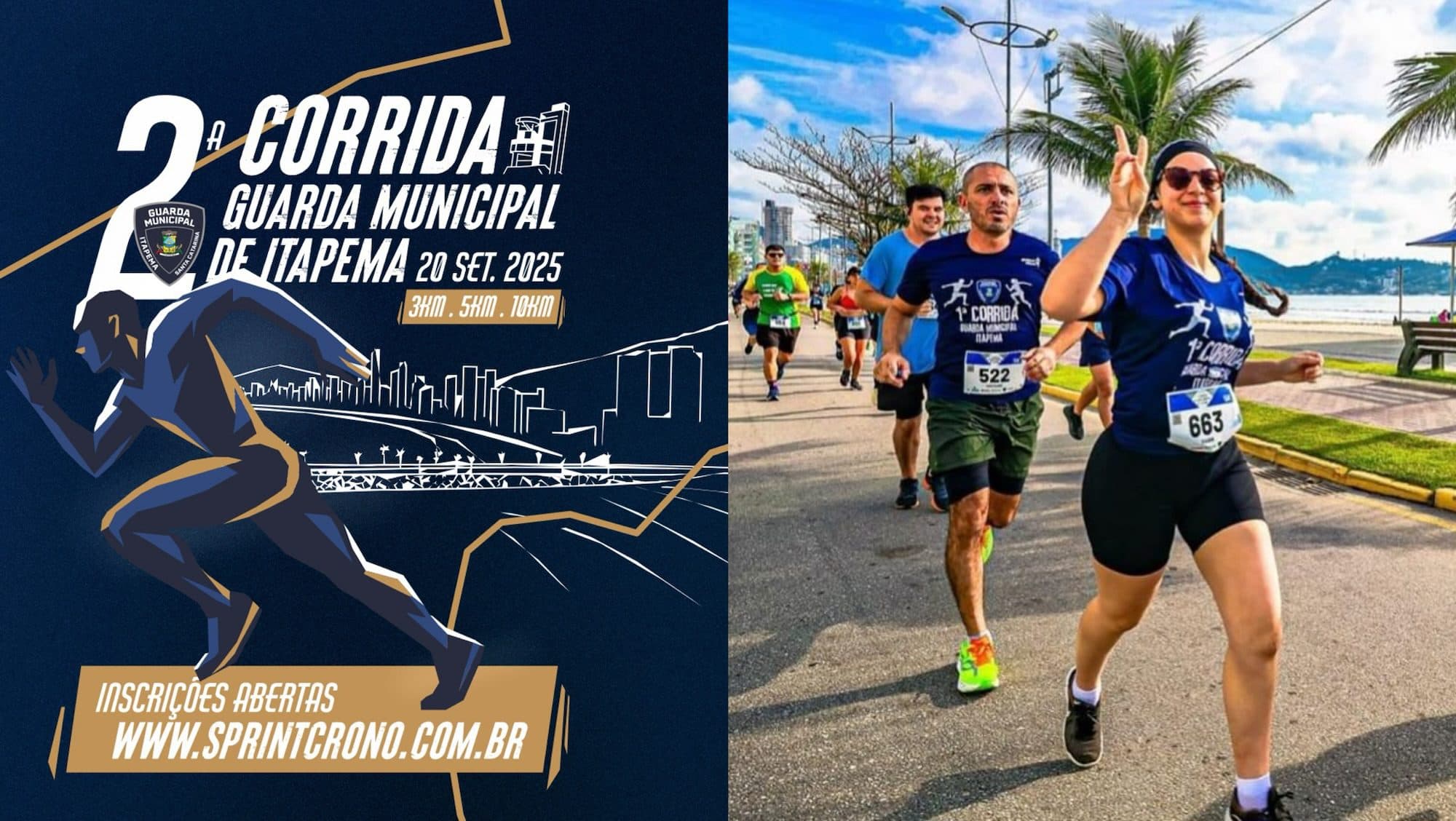 Com trajeto inédito no Mirante do Encanto, vem aí a 2ª Corrida de Rua da Guarda Municipal de Itapema
