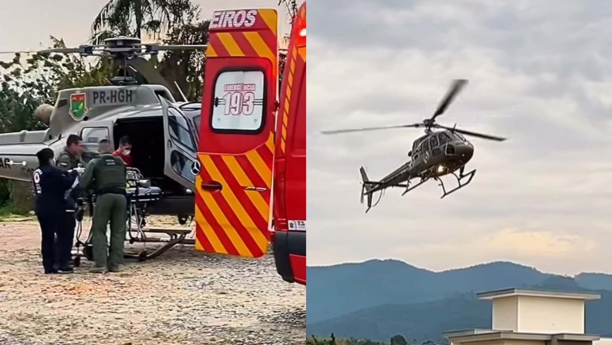 Criança de 1 ano sofre mal súbito e mobiliza helicóptero Águia da PM em São João Batista