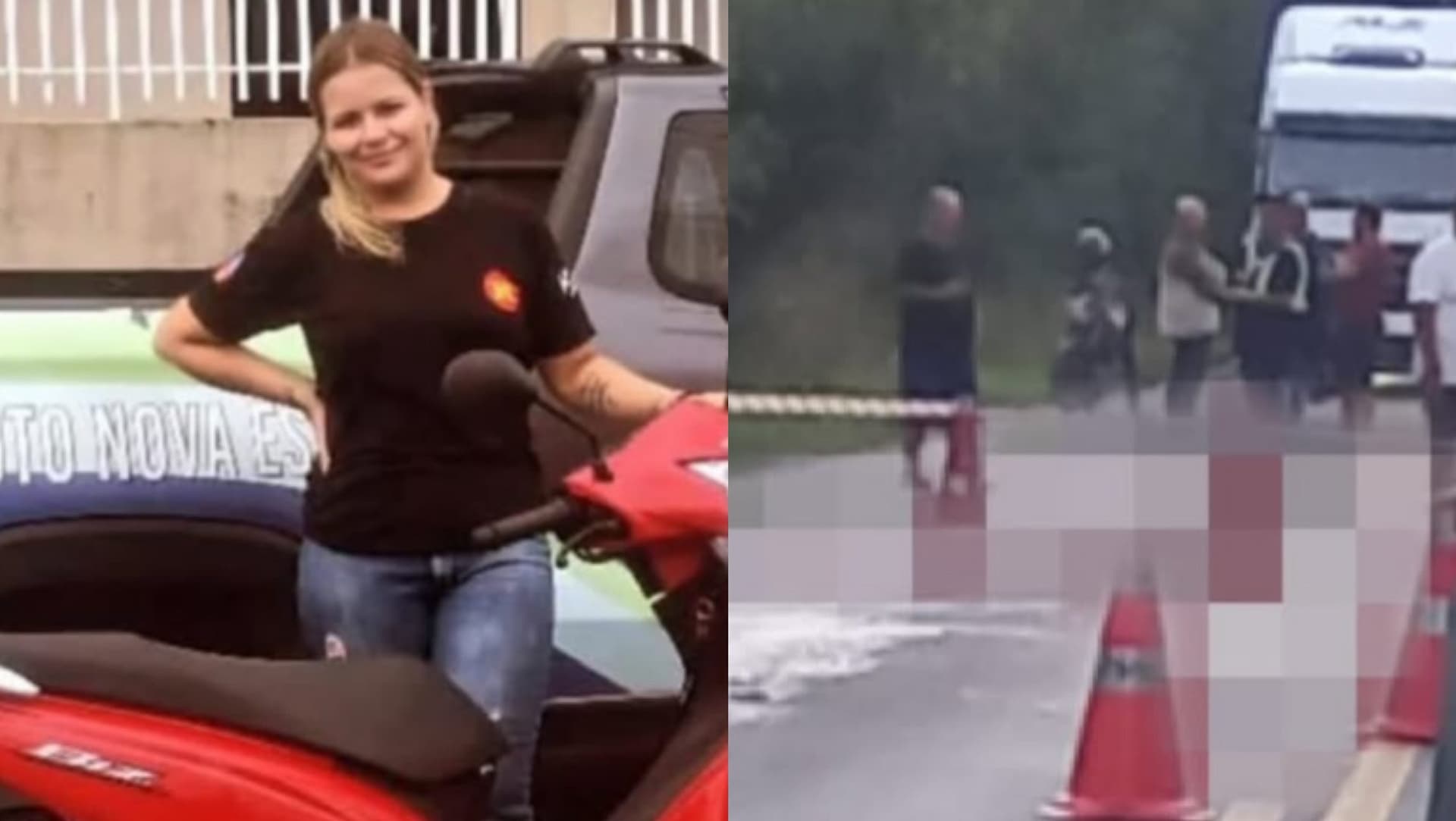 Motociclista morre atropelada por caminhão após acidente na SC-416