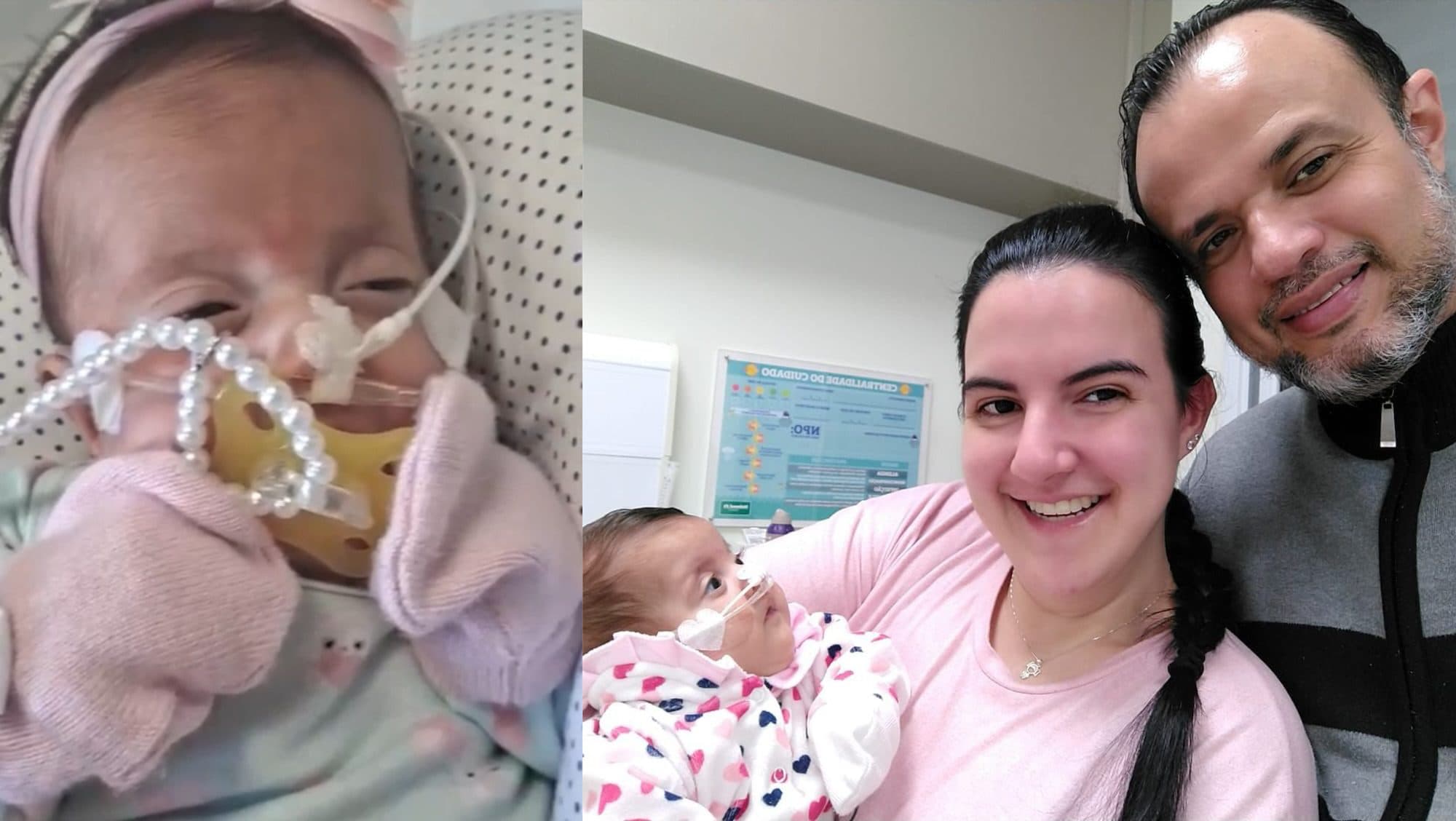 “Jesus fez o milagre”: bebê que nasceu com 620 gramas vence batalha pela vida em SC