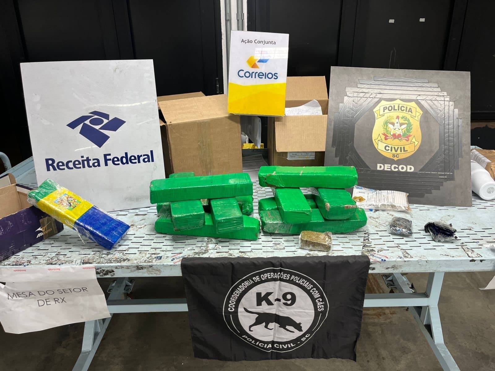 Operação policial flagra drogas enviadas pelos Correios para a Grande Florianópolis