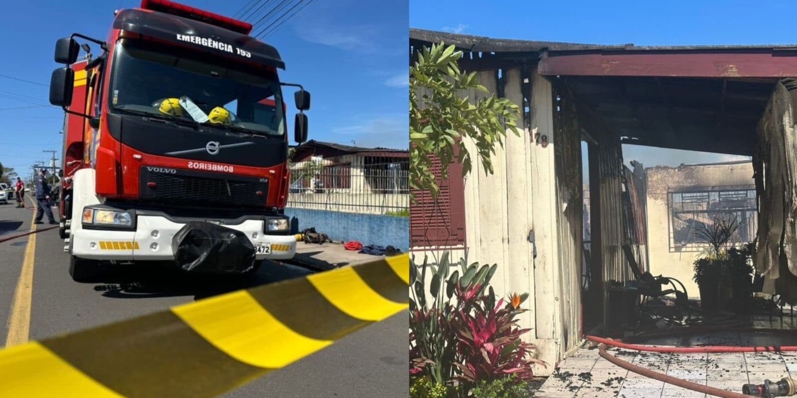 Idosa de 98 anos morre carbonizada durante incêndio em residência em SC