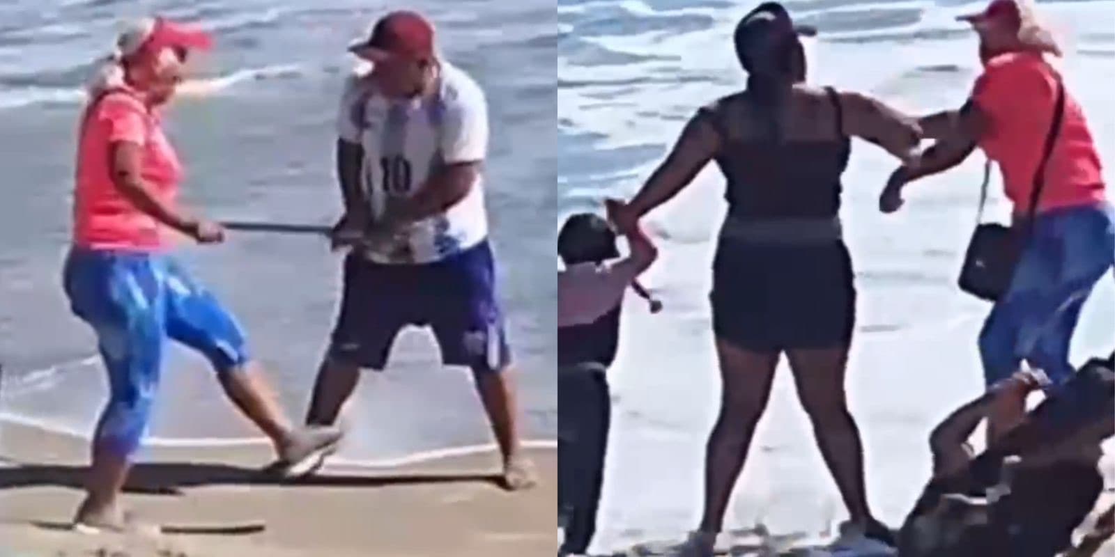 Confusão por espaço na faixa de areia gera tumulto em praia de Florianópolis