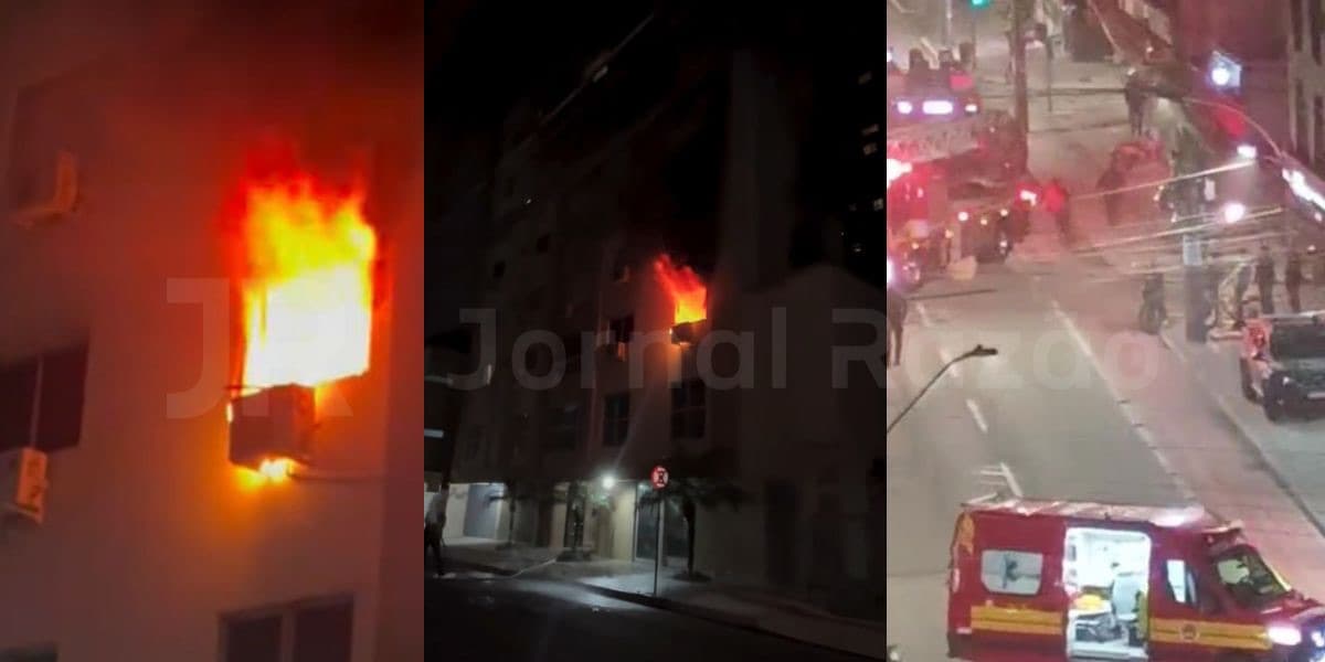 Incêndio em apartamento mobiliza socorristas e assusta moradores no centro de Balneário Camboriú