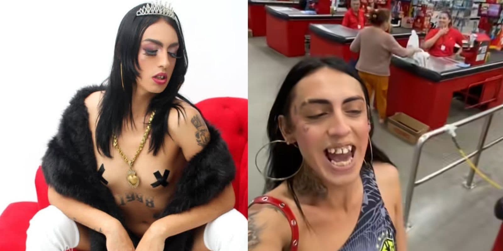 “Talarica!”: influenciador que ficou famoso com memes em SC vira cantora e assusta pessoas em atacadista