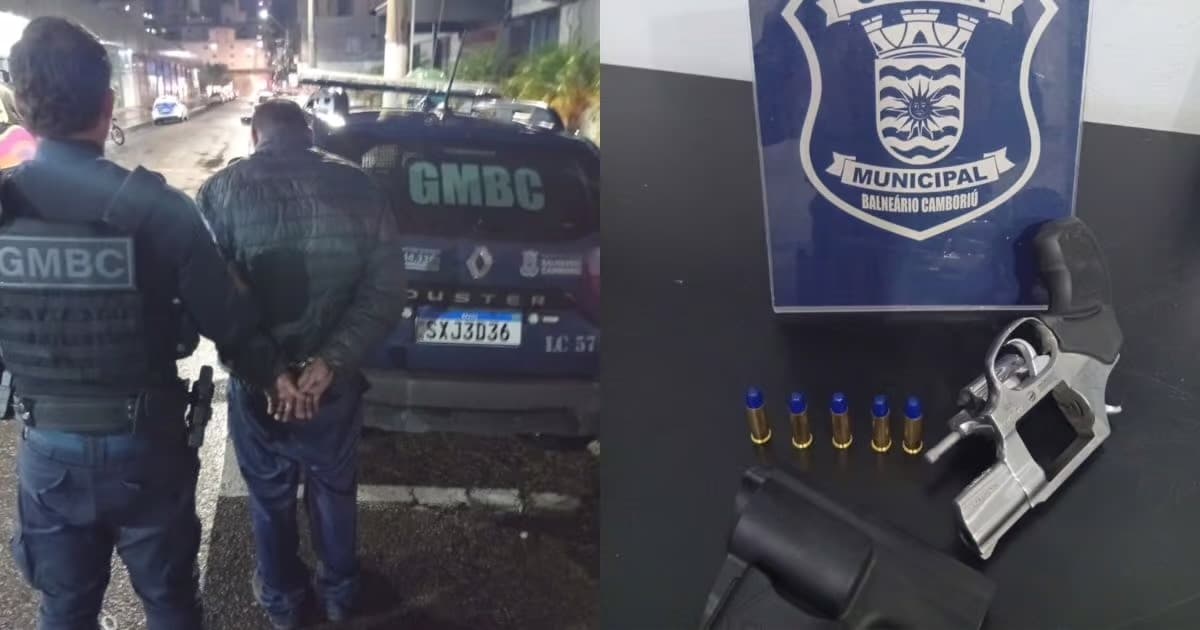 Homem alega ser CAC, mas acaba preso por porte ilegal de arma em Balneário Camboriú