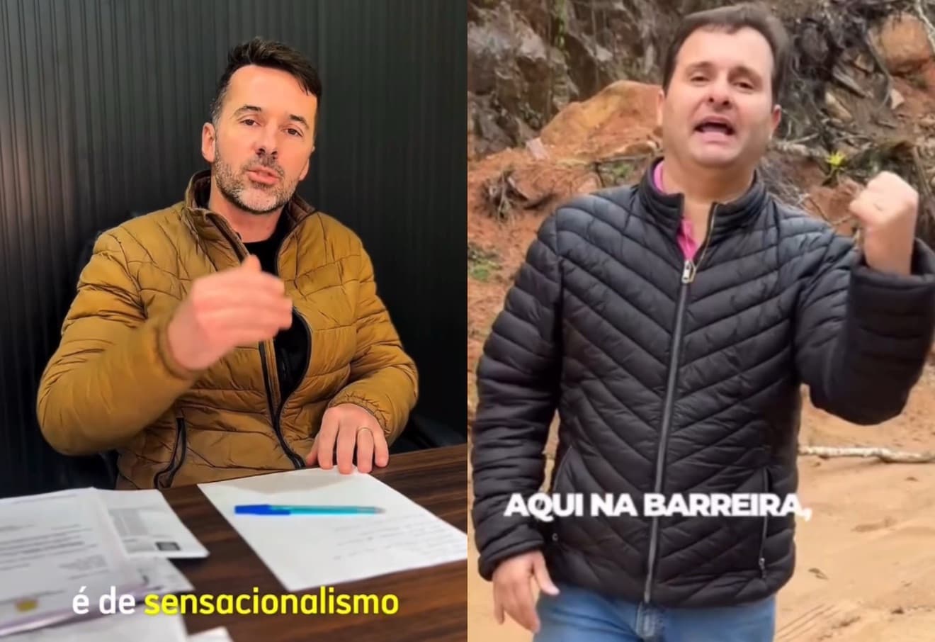 Prefeito se revolta após deputado publicar vídeo sobre obra paralisada em SC: “quanto mais tragédia melhor”