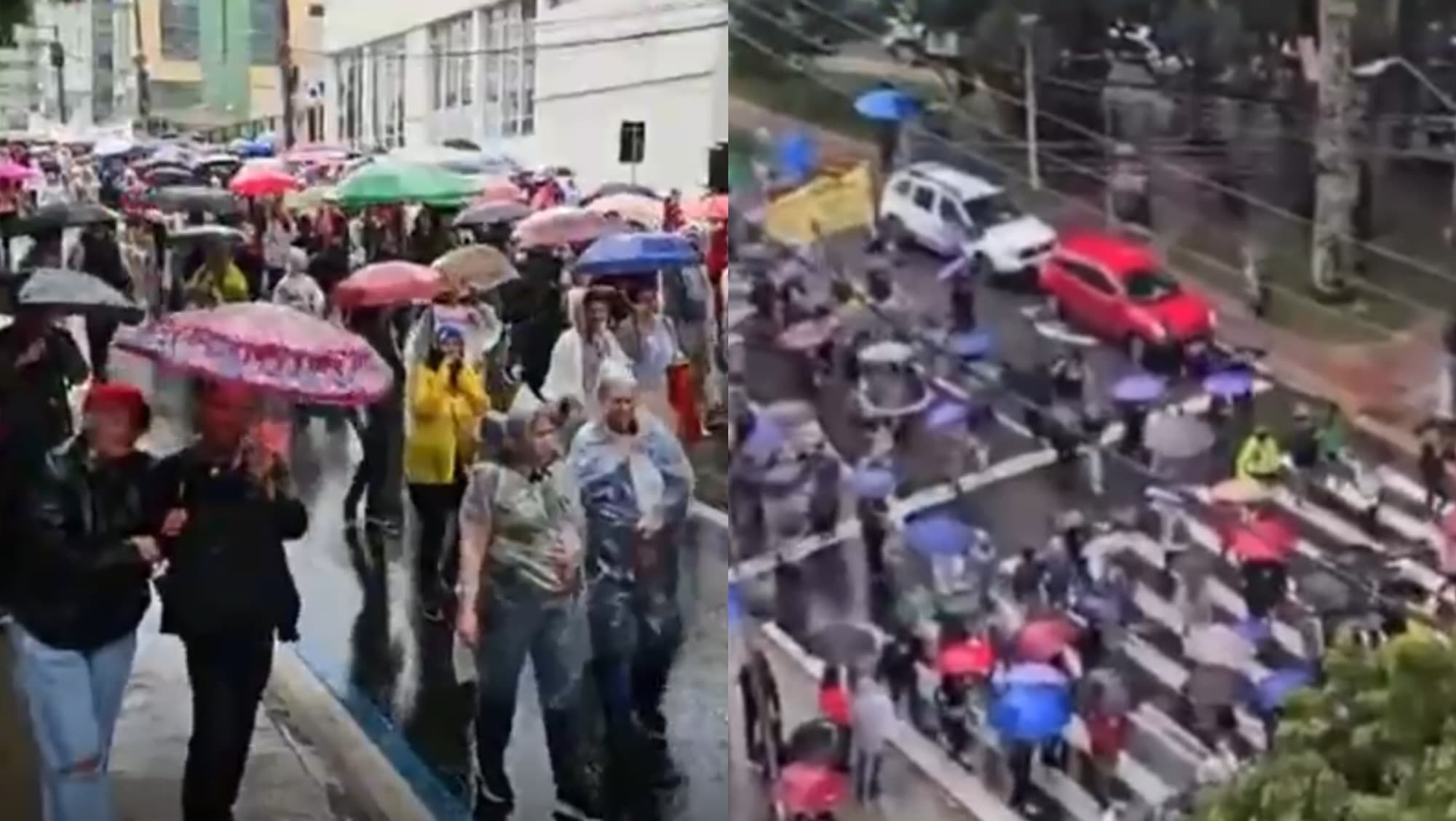 “Sem anistia pra golpista”: gritam manifestantes de esquerda neste domingo em Florianópolis
