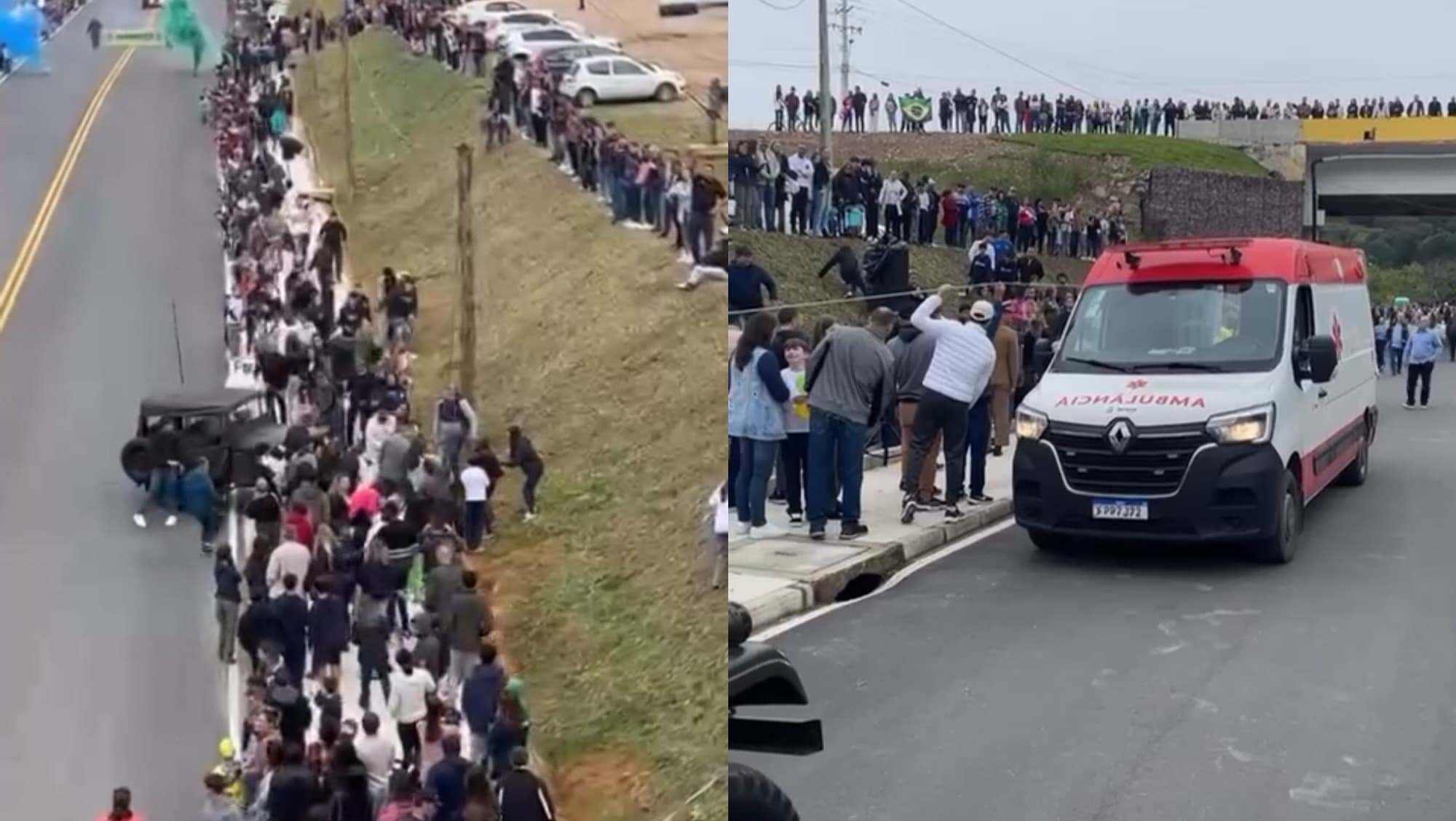 Urgente: Jeep militar desgovernado atropela pessoas em desfile do 7 de Setembro em SC