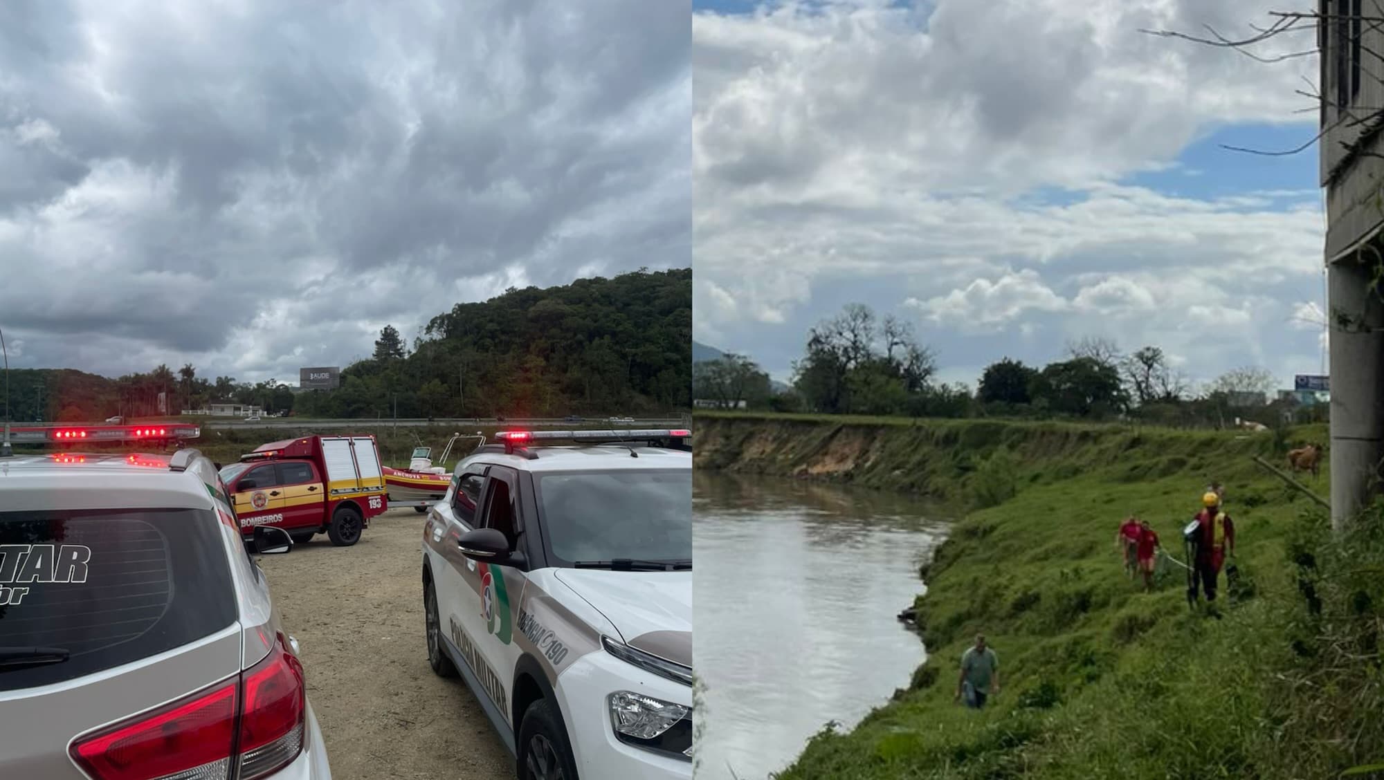 Corpo é encontrado no Rio Itajaí-Mirim em Itajaí