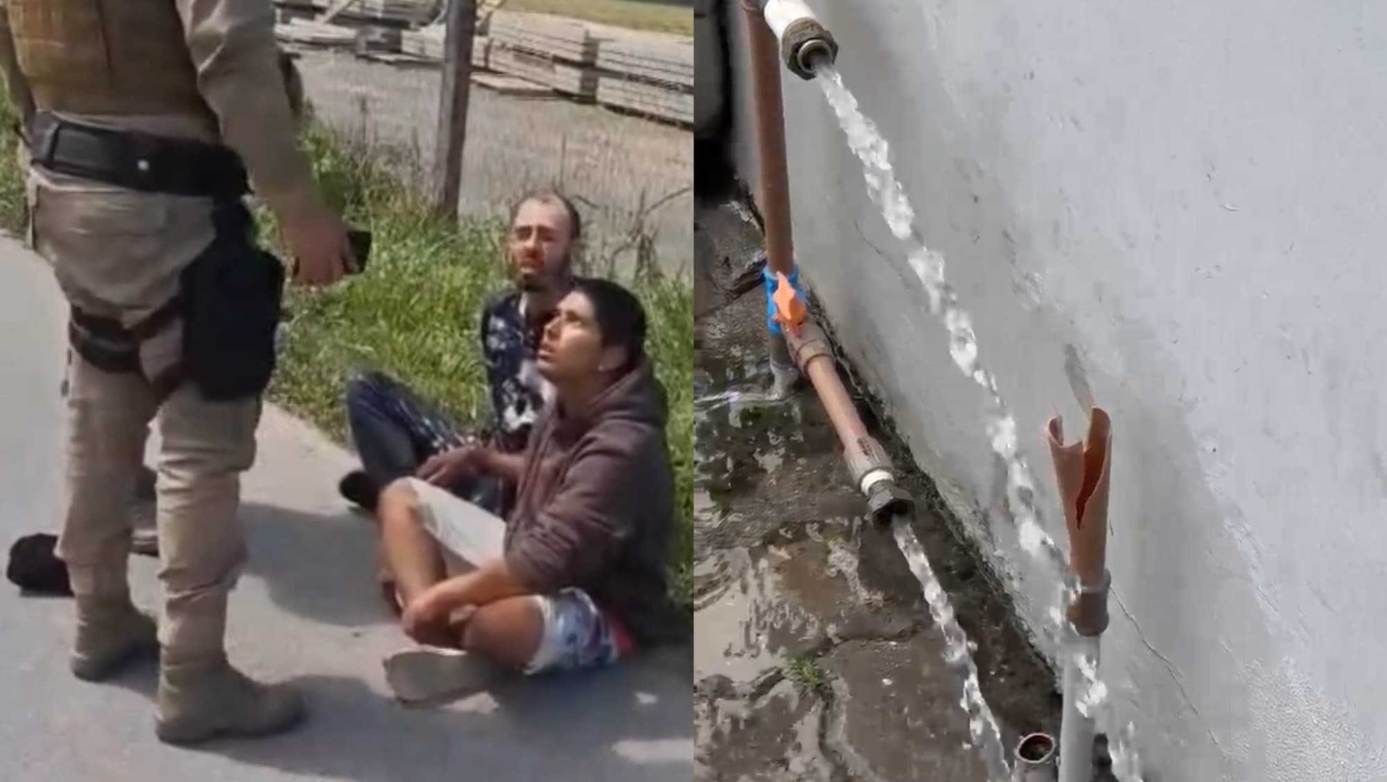 Marmanjos quebram cavaletes a chutes e deixam moradores sem água em SC