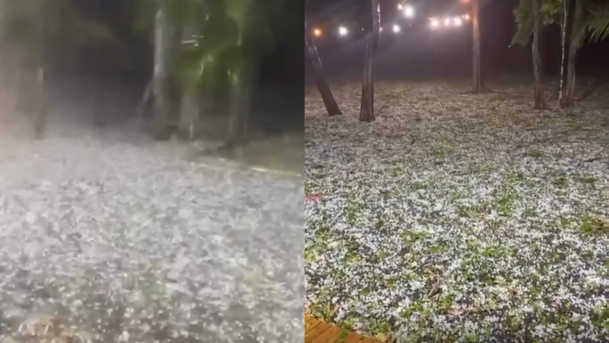 AGORA: Após alerta vermelho, forte tempestade de granizo assusta moradores em SC