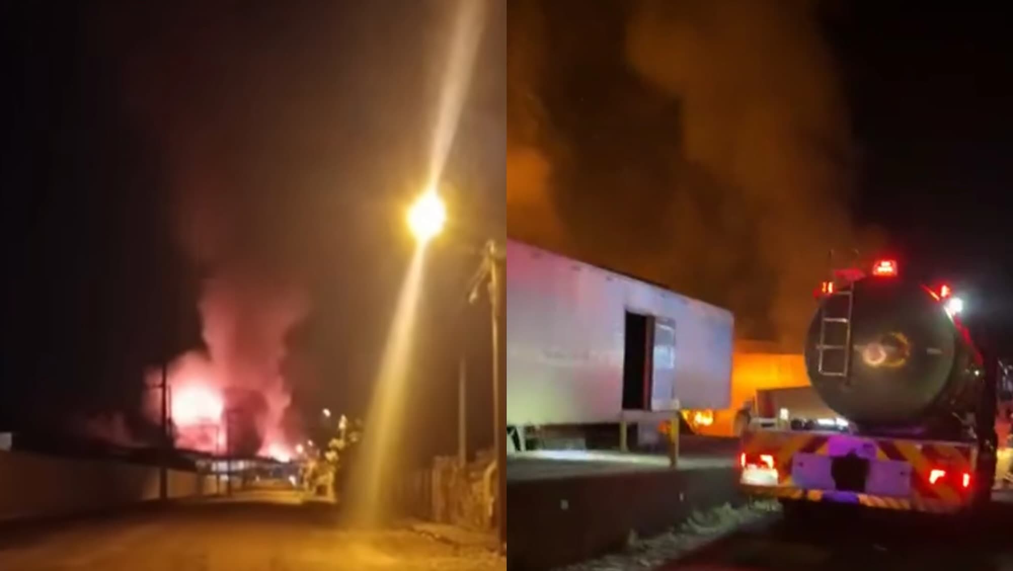 Incêndio de grandes proporções em fábrica de papelão mobiliza bombeiros em Jaraguá do Sul