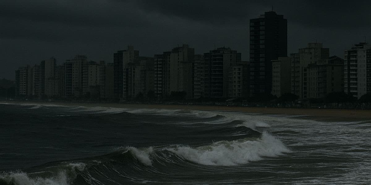 Defesa Civil emite alerta laranja: rajadas de 90 km/h e ressaca atingem Santa Catarina