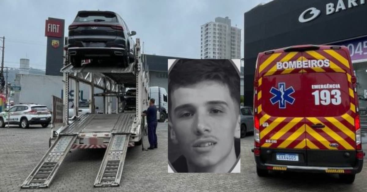Jovem de 21 anos morre atropelado por caminhão-cegonha em Itajaí