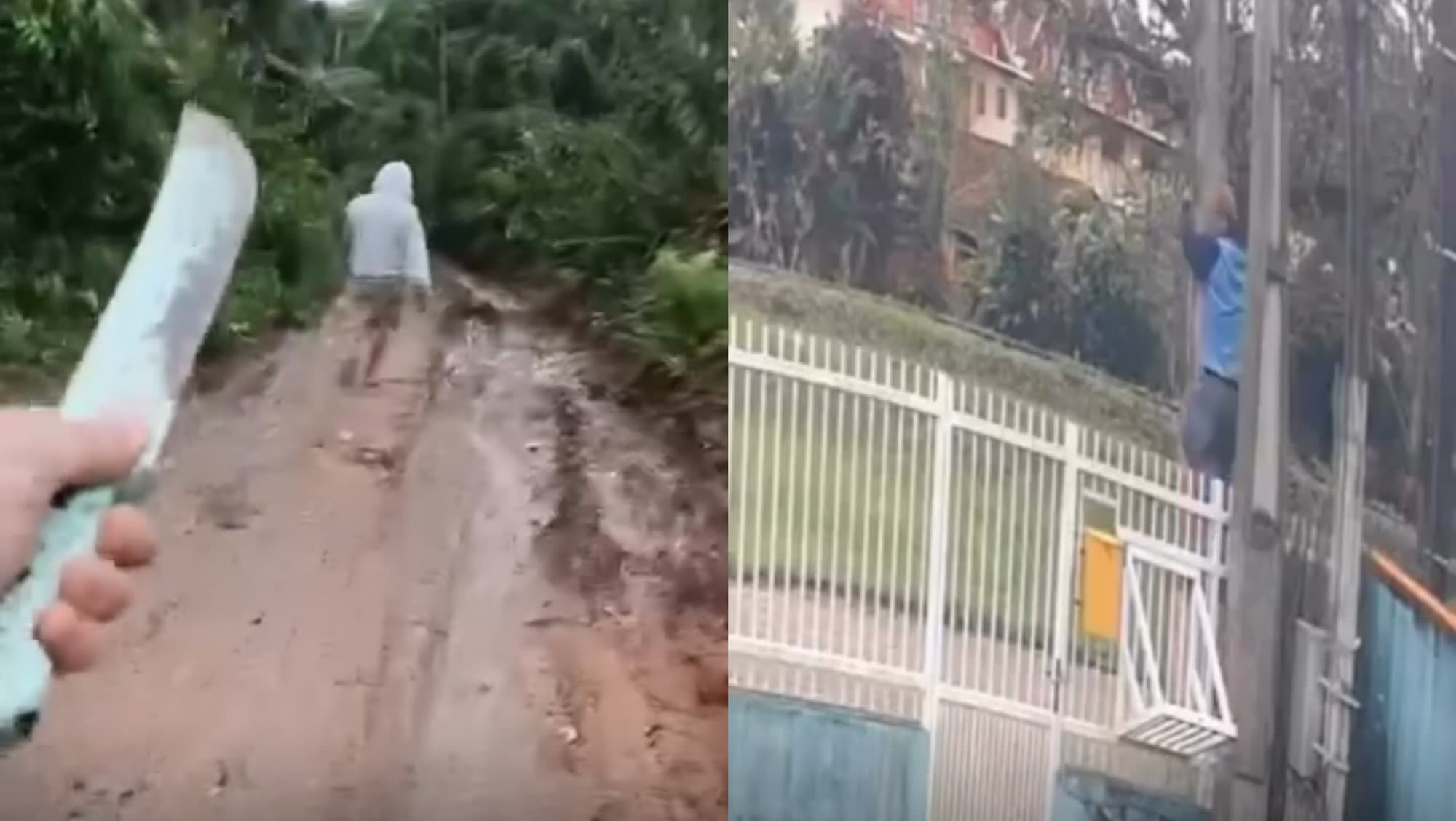 Morador age “no pulo do gato” e bota ladrão pra correr com facão em SC