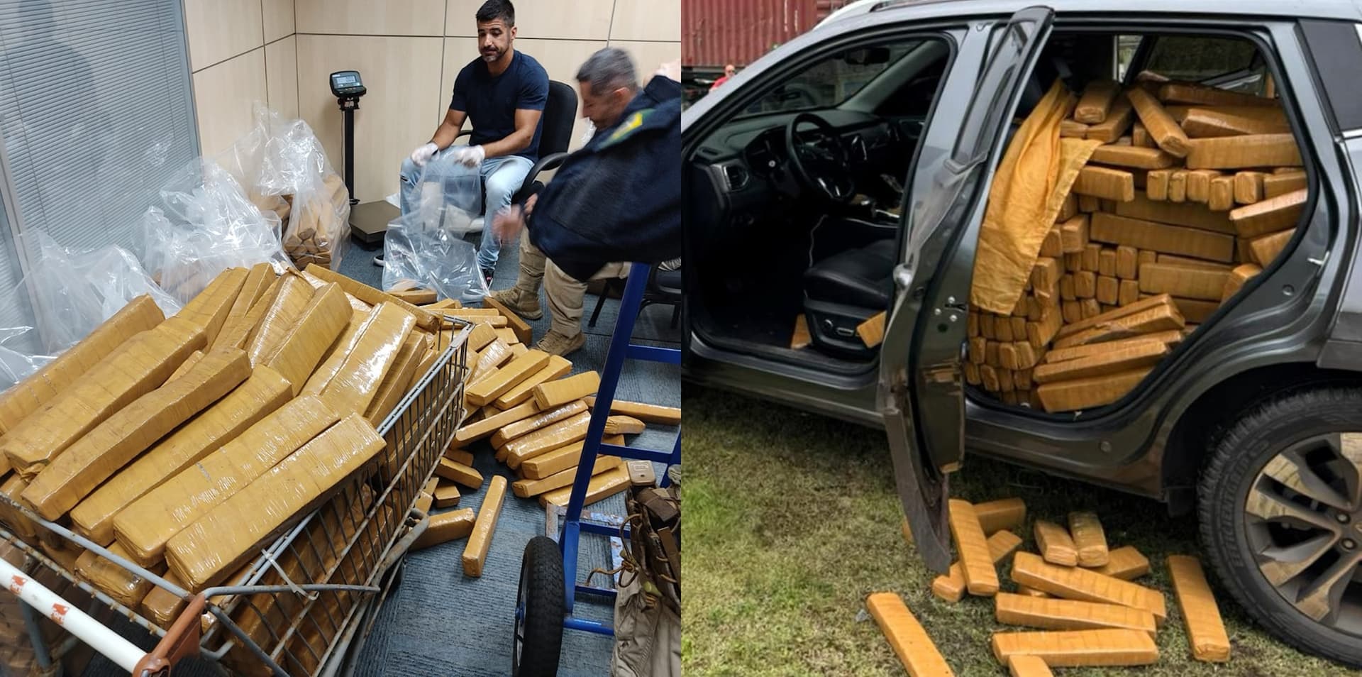 PRF intercepta em Itajaí mais de uma tonelada de maconha que iria para Florianópolis