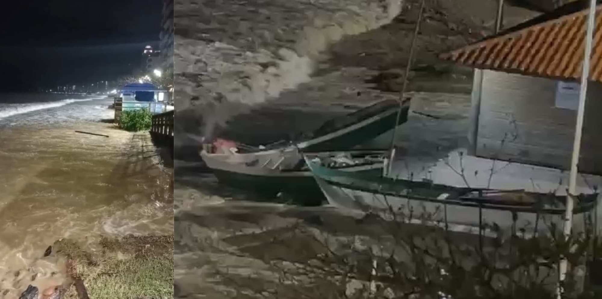 Mar avança sobre a orla e causa destruição em Itapema: “se foi a areia da Meia praia”