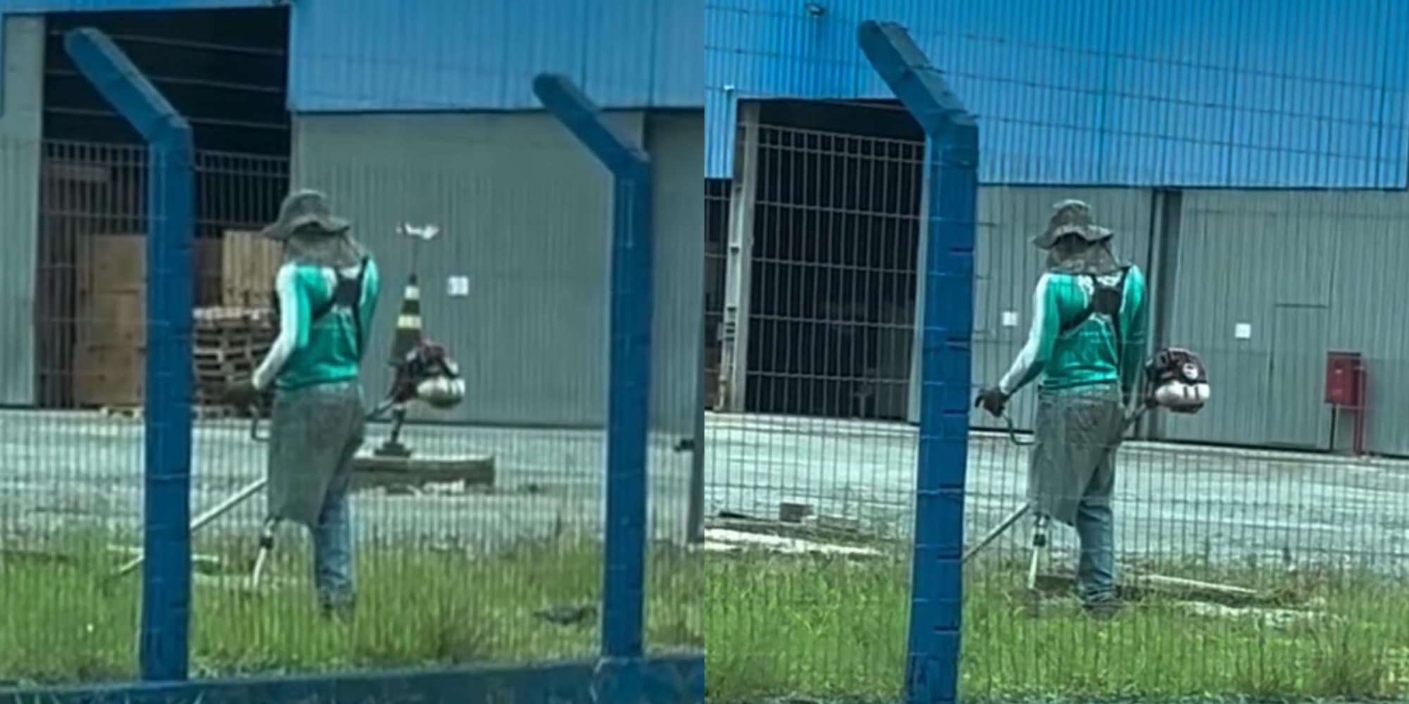 Mesmo com prótese, trabalhador impressiona roçando matagal em SC:“exemplo de superação”