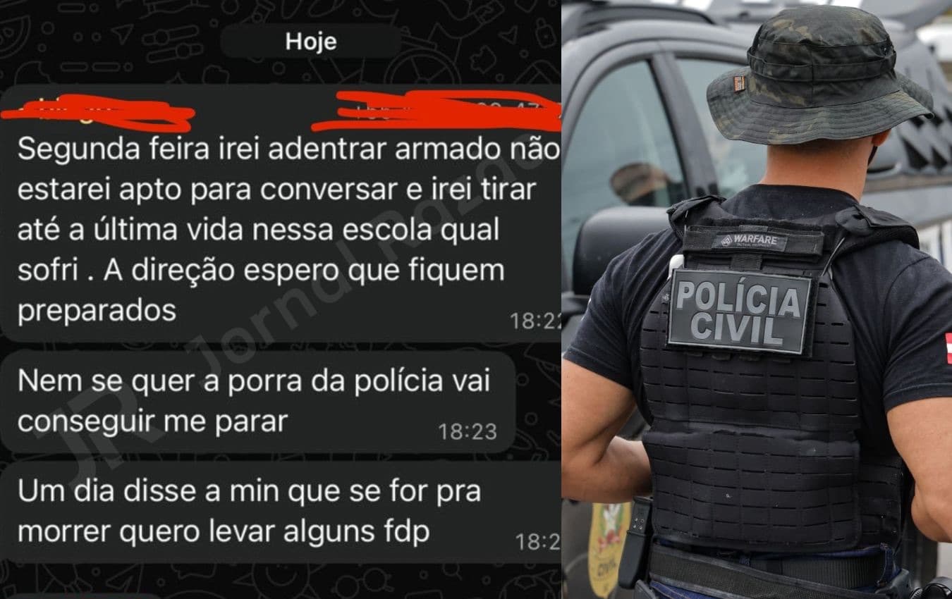 Ameaça de chacina em escola: adolescente é apreendido em Tijucas pela Polícia Civil