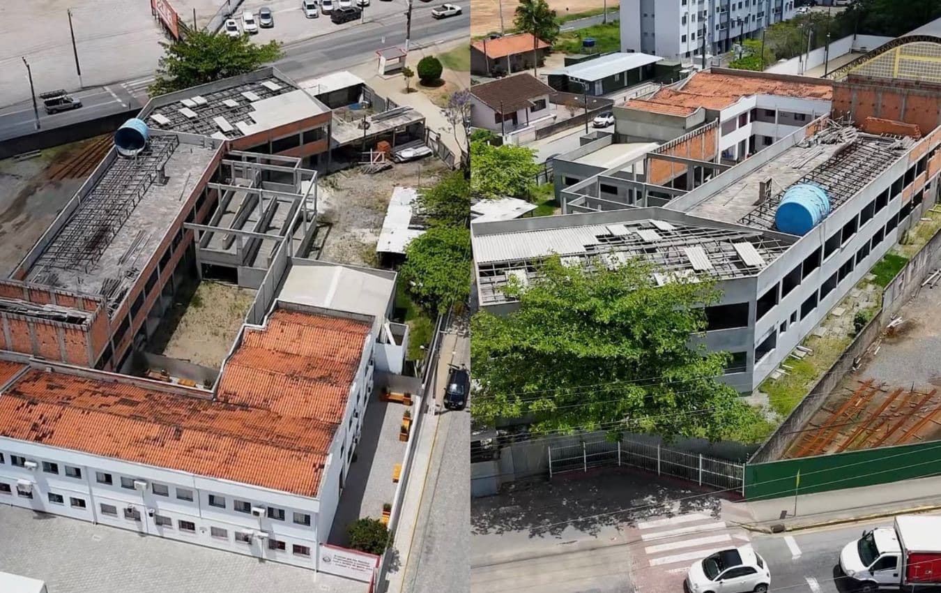 Obra da Escola Ondina Maria Dias, após anos de atraso, finalmente avança em Tijucas