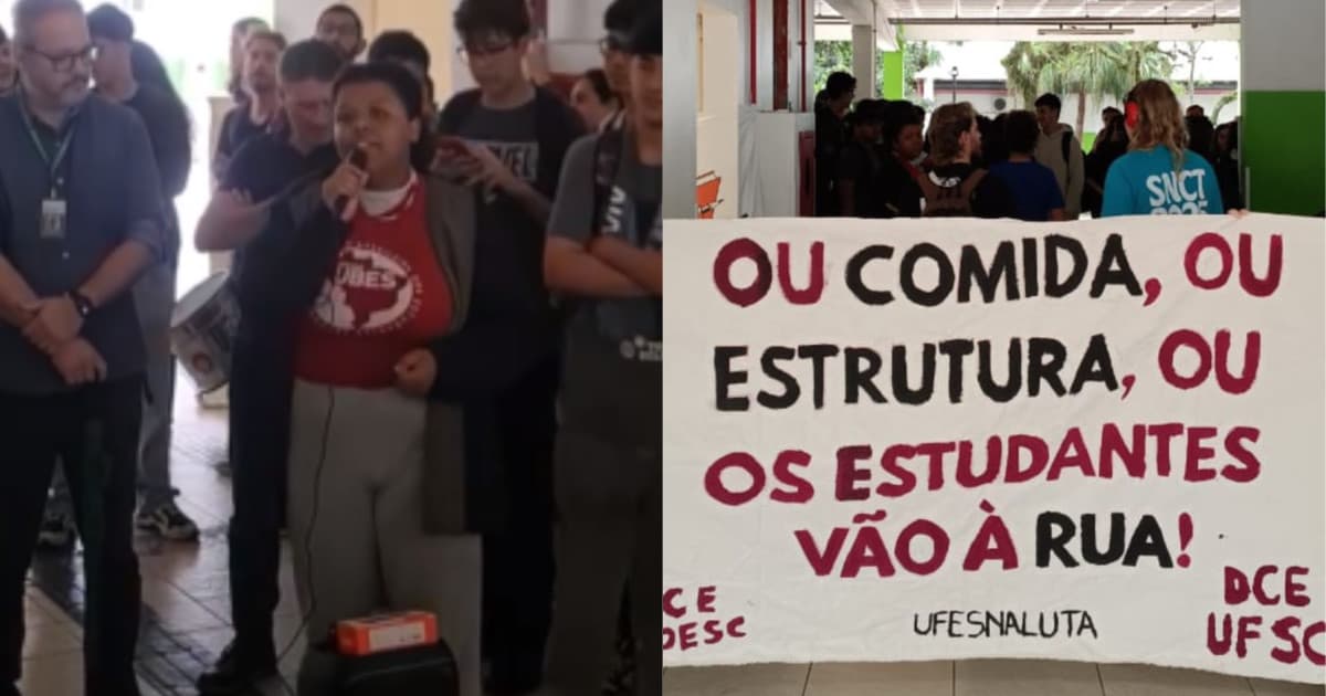 “Estamos passando fome!”: estudantes do IFSC entram em greve e exigem comida grátis