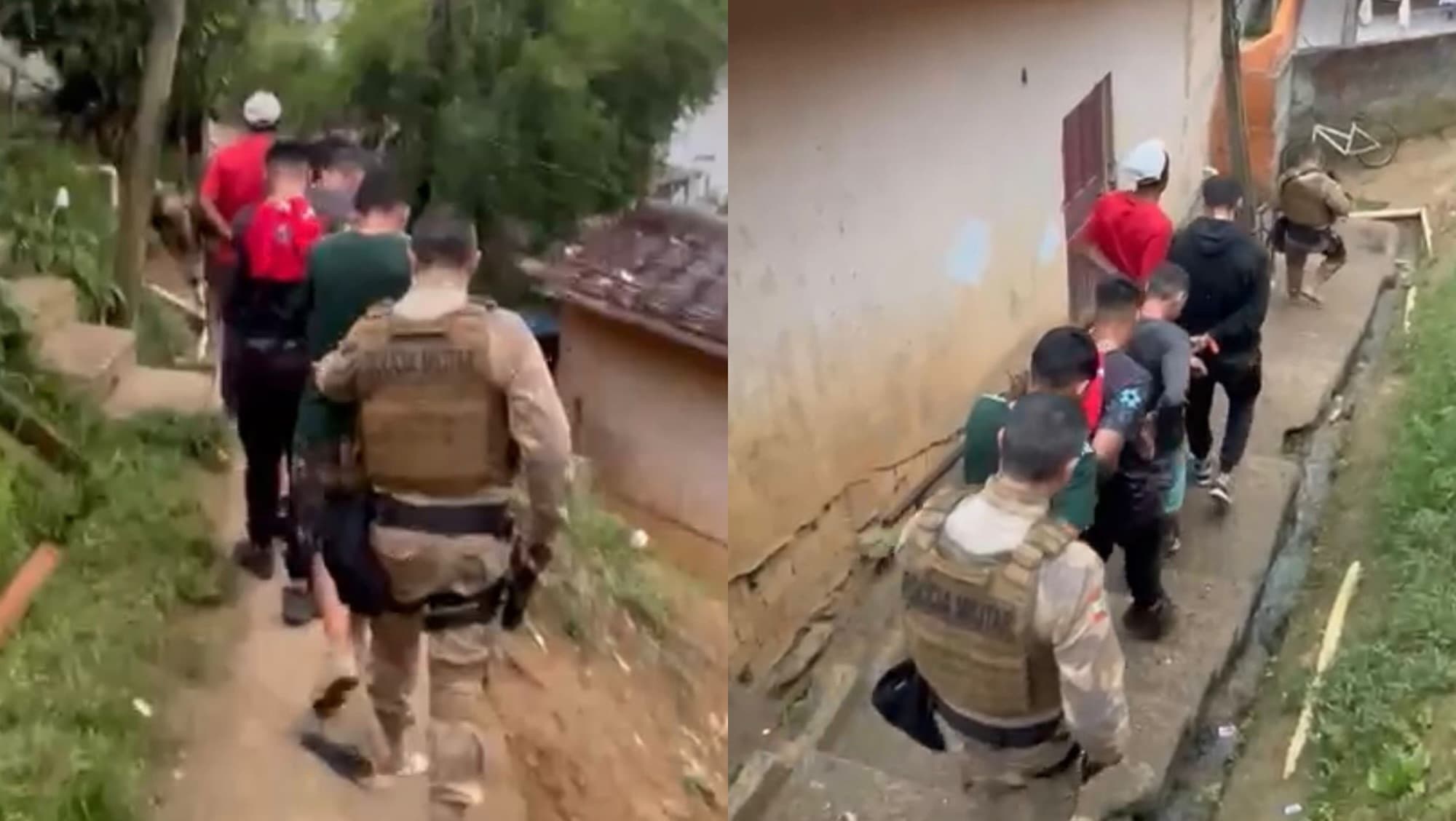 “Nóis é o trem”: traficantes são presos e descem morro de Itajaí “grudadinhos”
