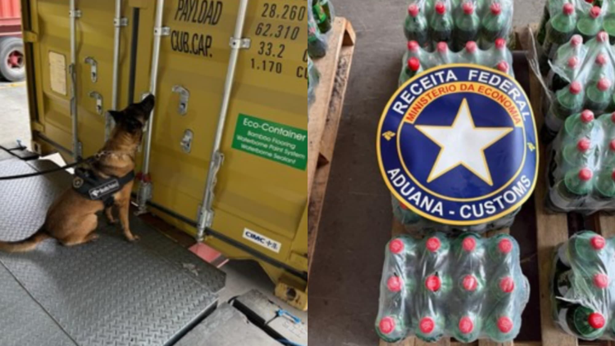 Cocaína com destino à Europa é encontrada em garrafas de refrigerante nos portos de Itajaí e Navegantes