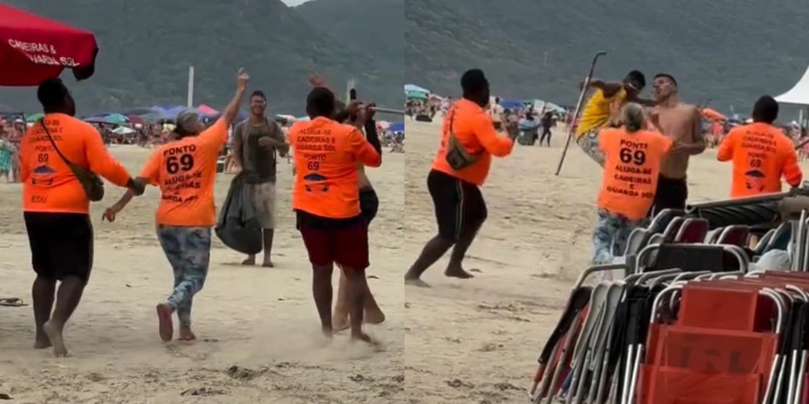 “Vassoura no lombo”: argentino reclama de milho por R$ 150 e ganha “brinde” em Balneário Camboriú