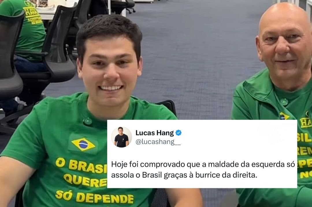 “Brasil sofre pela burrice da direita”, diz filho de Hang ao criticar pré-candidatura de Flávio
