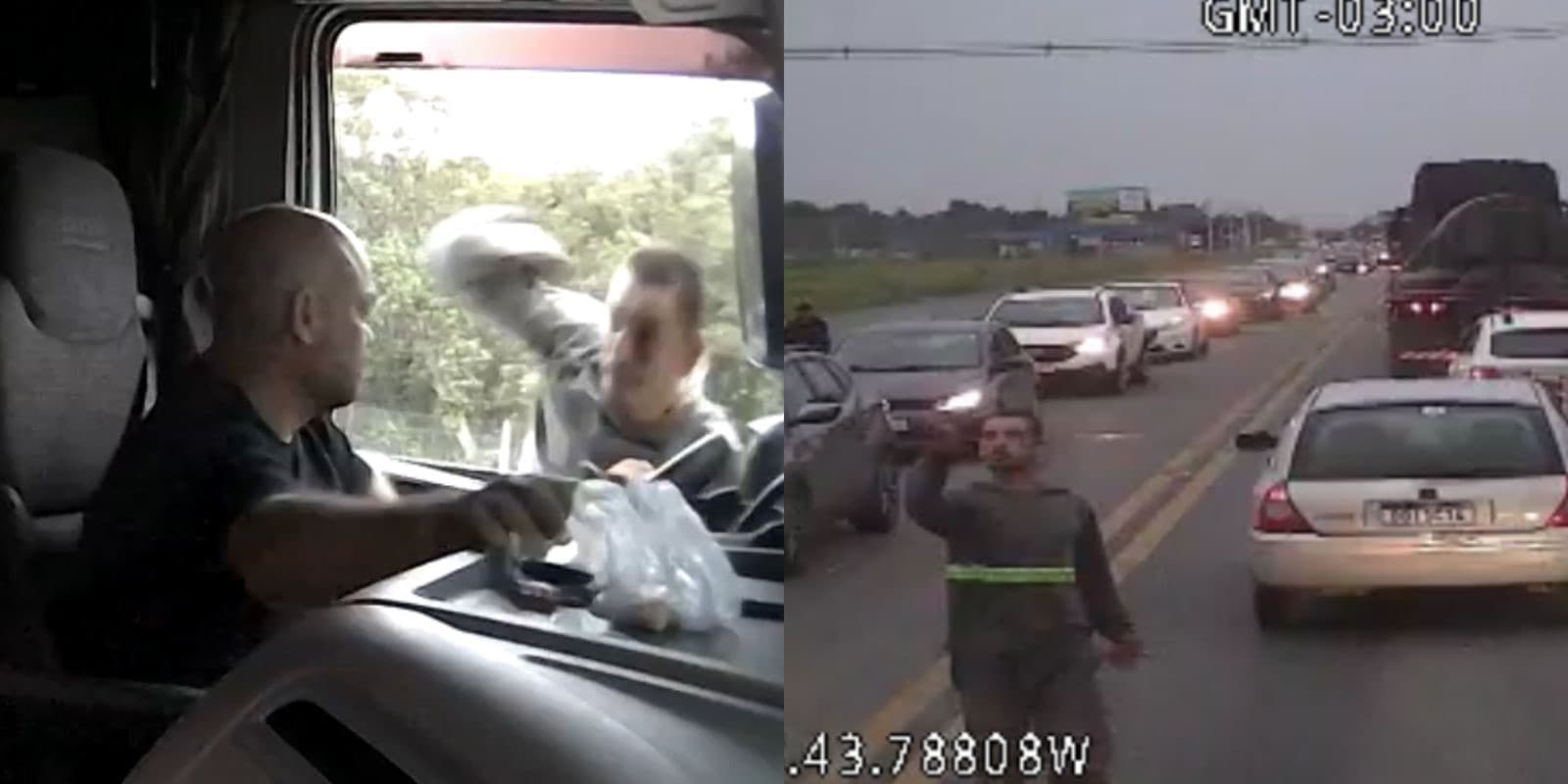 Caminhoneiro de Tijucas se tranca para escapar de ataque após acidente em SC: “ele ia invadir!”