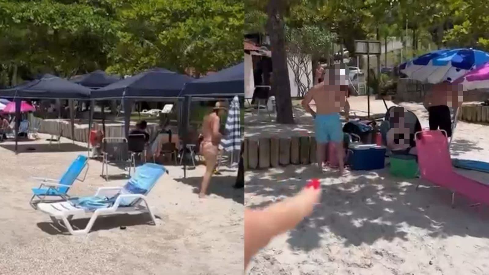 “Quero ver quem me tira”: mulher enfrenta condomínio acusado de expulsar pessoas de praia em SC
