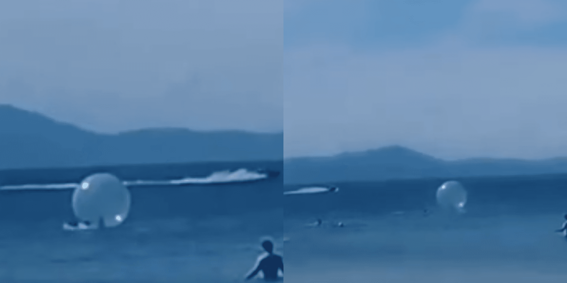 Bola inflável com criança dentro é levada pelo mar e assusta banhistas em Florianópolis