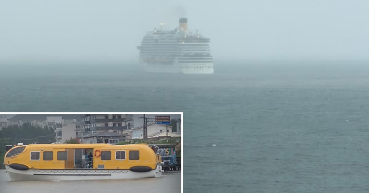 Meningite em transatlântico: bombeiros resgatam passageiro de navio de cruzeiro em SC