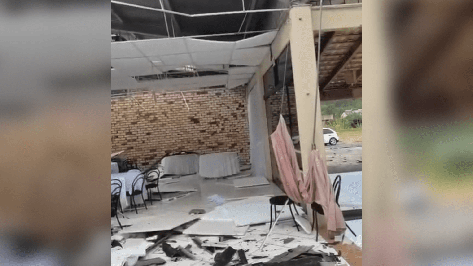 Temporal com ventos fortes destrói salão tradicional e causa prejuízo de R$ 350 mil no Norte de SC