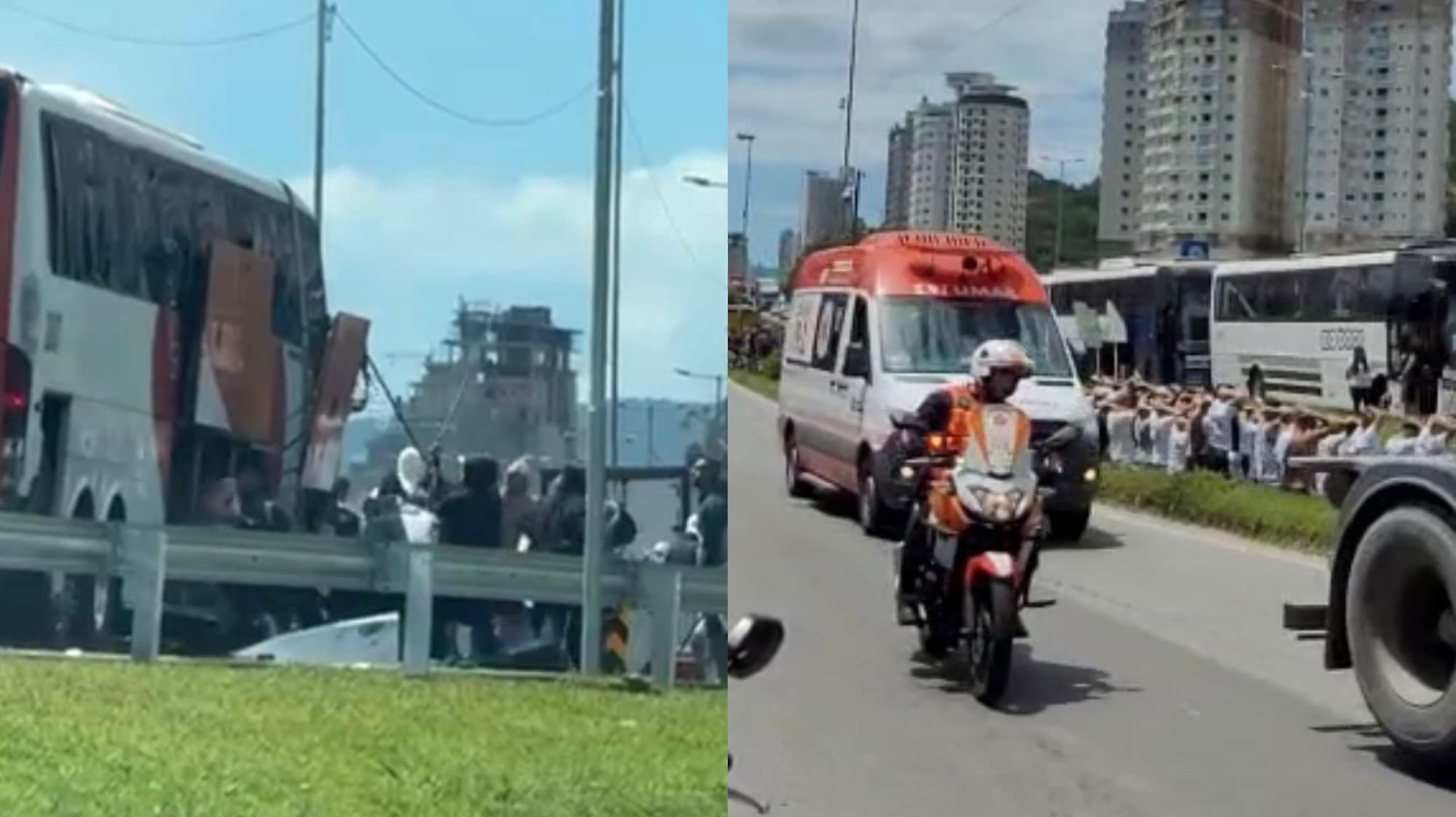 Foguete explode na cabeça de torcedor atacado em Itapema; três estão hospitalizados