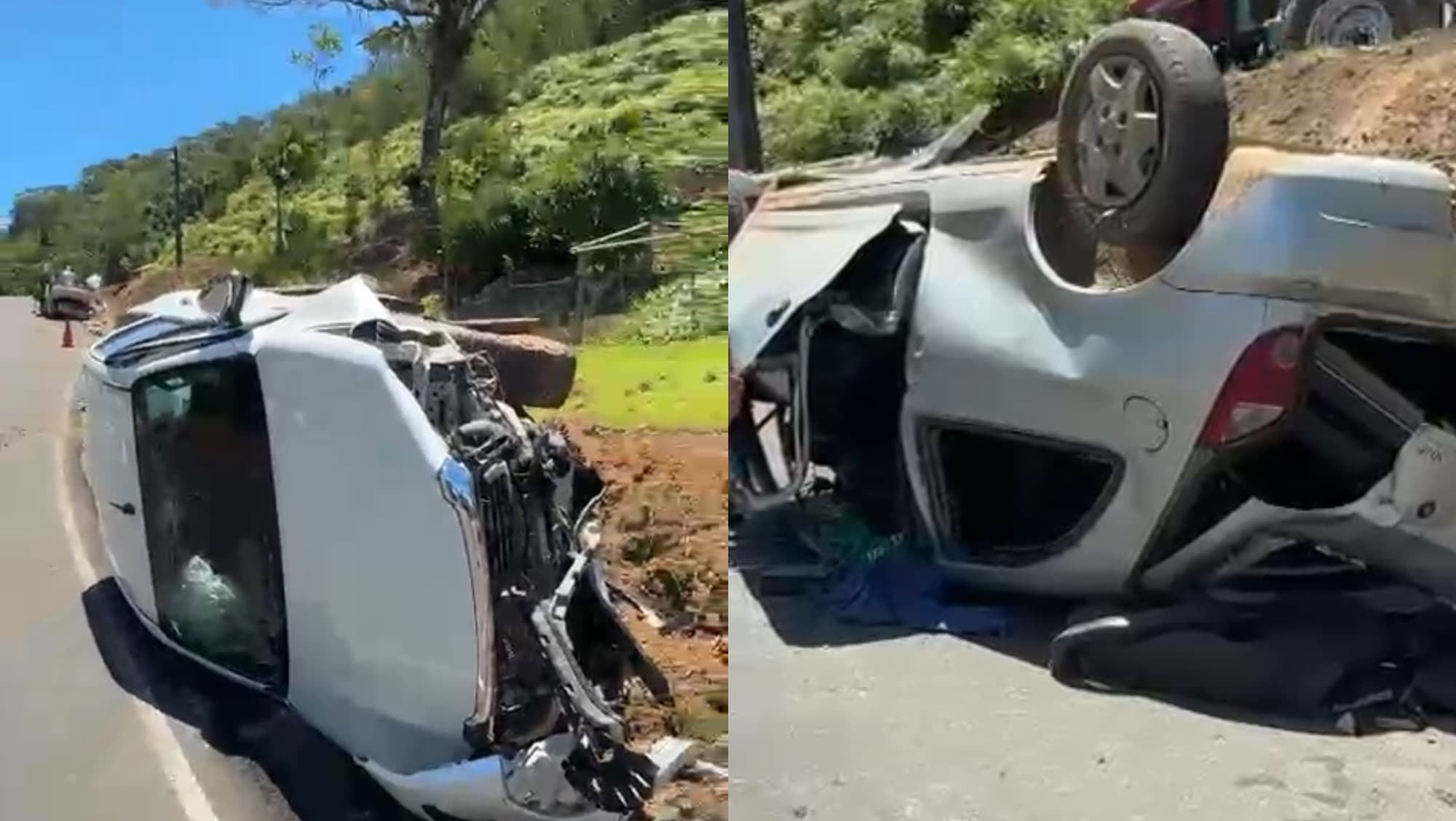 Colisão frontal deixa dois motoristas feridos na SC-414