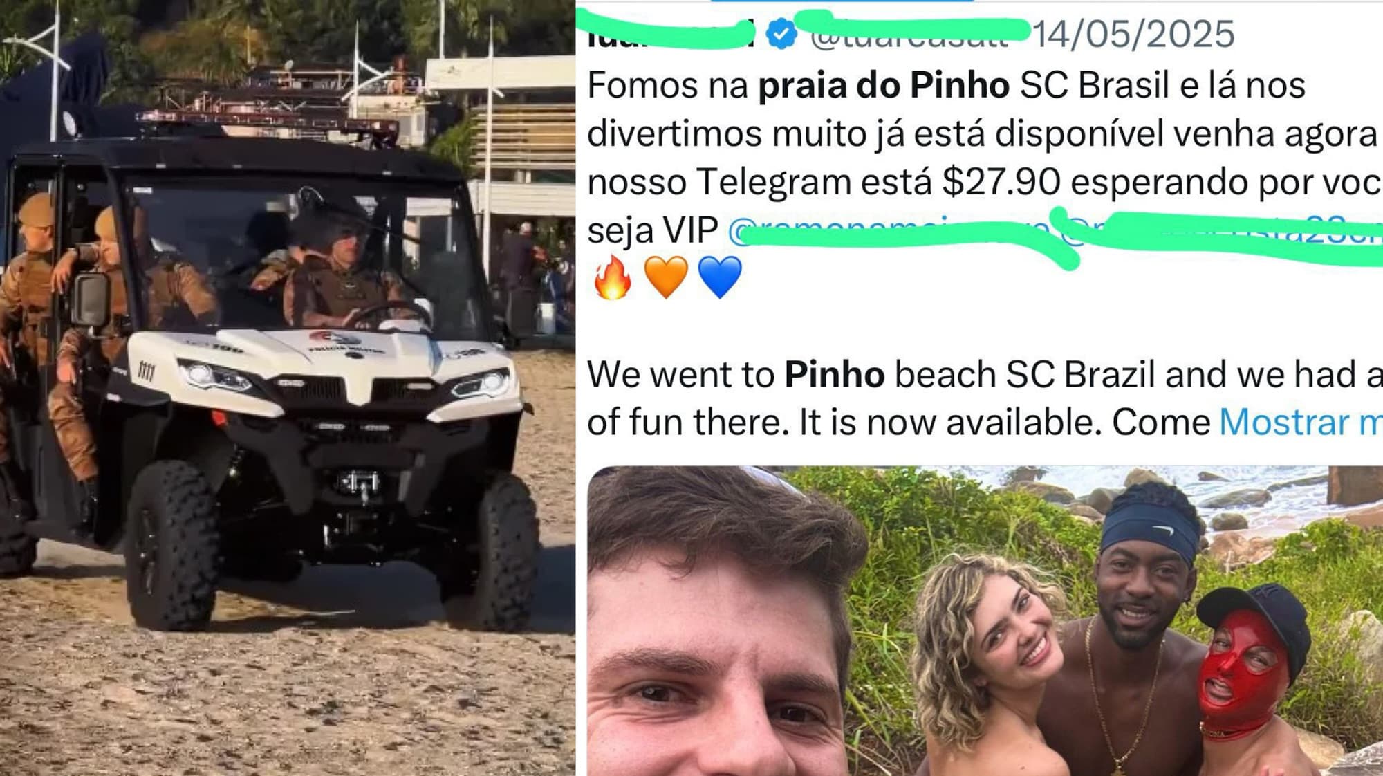 “Fim do motel ao ar livre”: PMSC fecha o cerco na praia do Pinho, em Balneário Camboriú