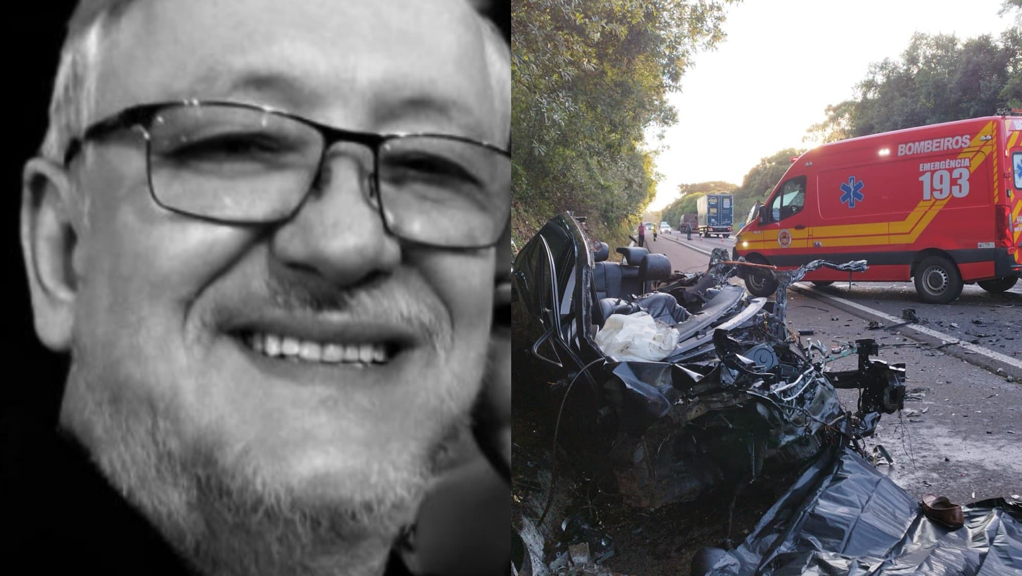 Grave acidente entre carro e carreta mata farmacêutico de 57 anos na BR-282